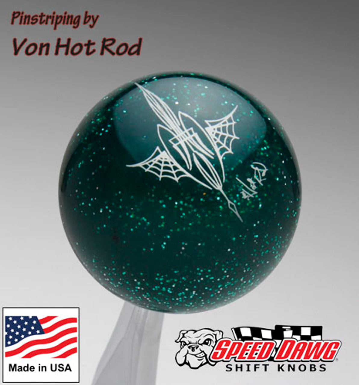 【HI FI FNK】Spider Web Top Transparent Green Metalflake Pinstriped Spider Web Shift